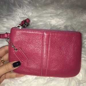Pink Coach Wristlet